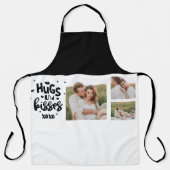 Tablier Collage Couple Photo & Hugs Et Baisers Phrase Love (Recto)