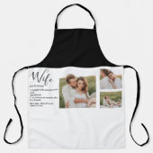 Tablier Collage Couple Photo & Lovely Romantic Wife Cadeau (Recto)