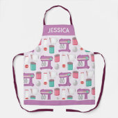 Tablier Collage de cuisson à mélange violet personnalisé (Recto)