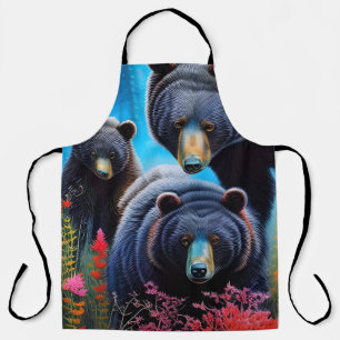 Tablier Collage de famille d'ours