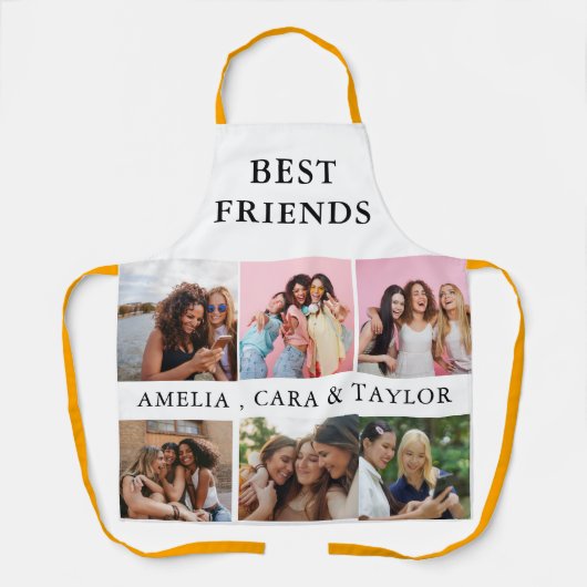 Tablier Collage de photos d'amis moderne Simple (Recto)