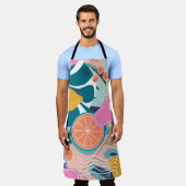 Tablier Collage moderne floral sans couture motif. Exposit (Porté)