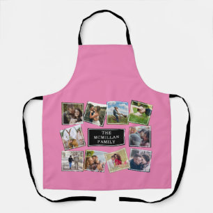 Tablier Collage photo amusant Pink Apron