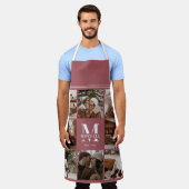 Tablier Collage photo de famille simple et moderne | Monog (Porté)