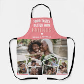 Tablier Collage photo de 'Food Tastes Better with Friends' (Recto)