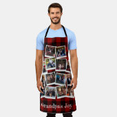 Tablier Collage photo de Grand-père de Rustic Buffalo Plai (Porté)