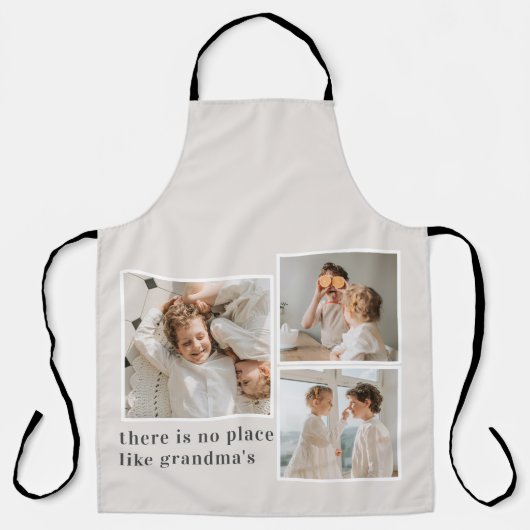 Tablier Collage photo et devis cadeau de la meilleure gran (Recto)