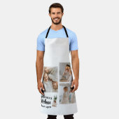 Tablier Collage Photo & Grand-Mère Cuisine Toujours Ouvert (Porté)