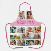 Tablier Collage photo Love You Grandma Rose (Recto)