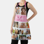 Tablier Collage photo Monogramme rose (Insitu)