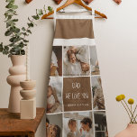 Tablier Collage Photo Papa We Love You Happy Fête des père<br><div class="desc">Un collage photo est une collection d'images arrangées ensemble d'une manière visuellement agréable, et il peut être un excellent moyen de célébrer des occasions spéciales comme la Fête des pères. Dans ce collage particulier, nous avons compilé plusieurs photos qui capturent les souvenirs d'amour que nous avons partagés avec notre père...</div>