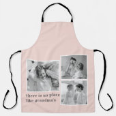 Tablier Collage Photo Pastel Pink Meilleur grand-mère Pois (Recto)