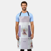 Tablier Collage Photo Purple Best Mom Ever Cadeau (Porté)