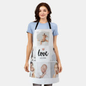 Tablier Collage photo simple et chic | Amour avec coeur (Porté)