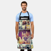 Tablier Collage photo texte personnalisé Impression totale (Porté)