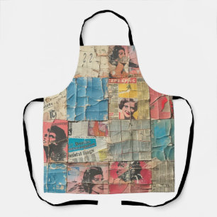 Tablier Collage rustique Vintage journal Patchwork (10)