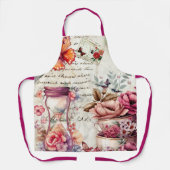 Tablier Collage vintage aquarelle (Recto)