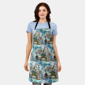 Tablier Collage vintage en français (Porté)