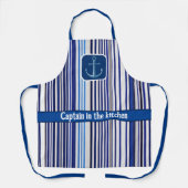 Tablier Collection branchée Summer Navy Blue Boat Stripes (Recto)