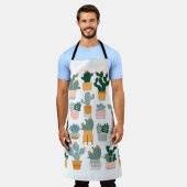 Tablier Collection Cactus dans Pots Design (Porté)