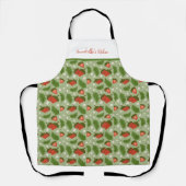 Tablier Collection de Motifs de paniers de fruits - Fraise (Recto)