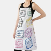 Tablier Collection de timbres de passeport isolés sur blan (Insitu)