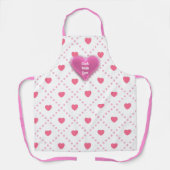 Tablier Collection des valentines du Coeur rose rustique (Recto)