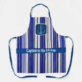Tablier Collection été tendance Marine Blue Boat Stripes (Recto)