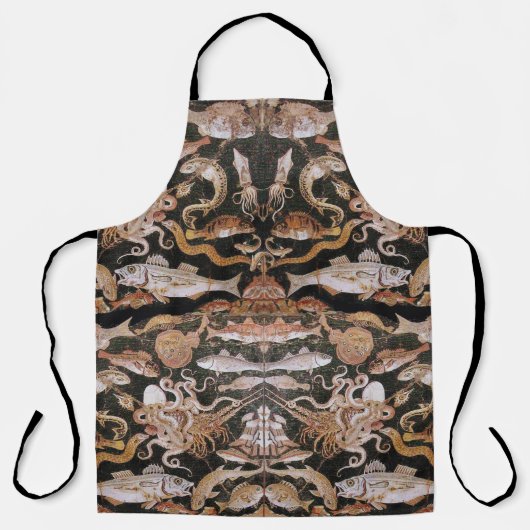 TABLIER COLLECTION POMPEII, OCÉAN - ESPACE DE VIE MARINE N (Recto)