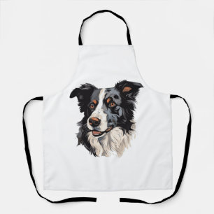 Tablier Collie Bordure Design célèbre - Design le plus int