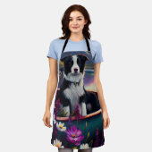 Tablier Collie frontalier sur une pagaie : une aventure Pi (Porté)