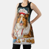 Tablier Collie Holiday Baking : Festive Christmas (Insitu)