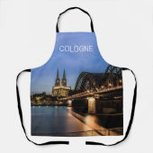 Tablier Cologne Cityscape Allemagne Dom Souvenir de nuit (Recto)