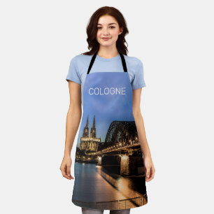 Tablier Cologne Cityscape Allemagne Dom Souvenir de nuit