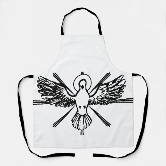 Tablier Colombe du Saint-Esprit Confirmation Religieuse et (Recto)