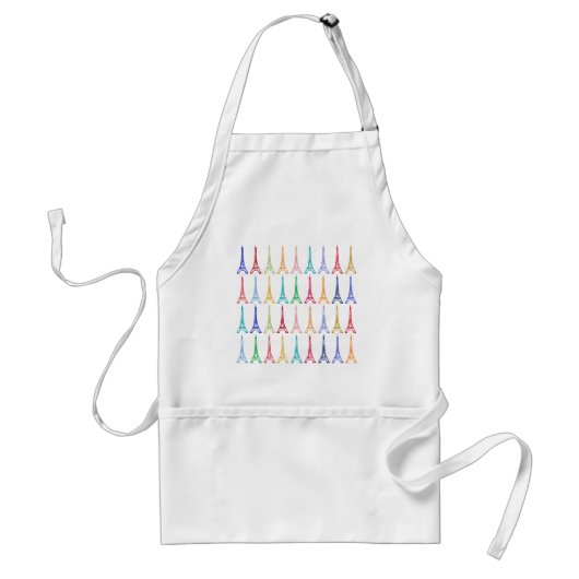 Tablier color eiffel towertern pattern (Devant)