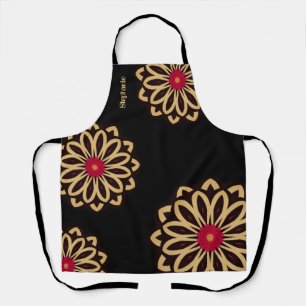 Tablier Colorant Mood Floral Black & Gold Personnalisé