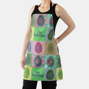 Tablier Coloration Abstraite des oeufs de Pâques amusante