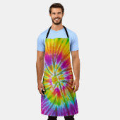 Tablier Coloré Cravate-Dye -Dye Abstrait. (Porté)