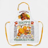Tablier coloré de Thanksgiving joyeux (Recto)