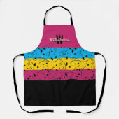 Tablier Coloré | Floral | Monogramme personnalisé (Recto)