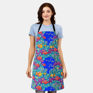 Tablier Coloré sous-marin Coral Reef Motif sans couture