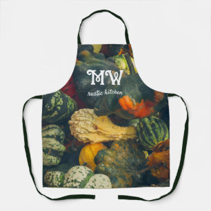 Tablier Coloré squash d'automne et citrouille