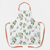 Tablier Coloré Whimsical Holly Berry Noël (Recto)