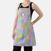 Tablier Colorful Abstrait Brushstrokies Motif Monogramme (Insitu)