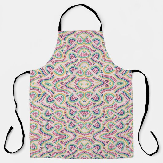 Tablier Colorful apron with intricate, swirling patterns  (Recto)