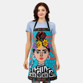 Tablier Colorful Boho Mexican Folk Art Kitchen Apron (Porté)
