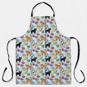 Tablier Colorful Cats Wearing Chef Hats Toque Blanche (Recto)