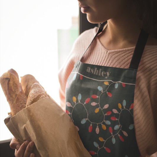 Tablier Colorful Christmas Lights | Personalized Holiday