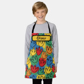 Tablier Colorful Dinosaur Footprints (Porté)